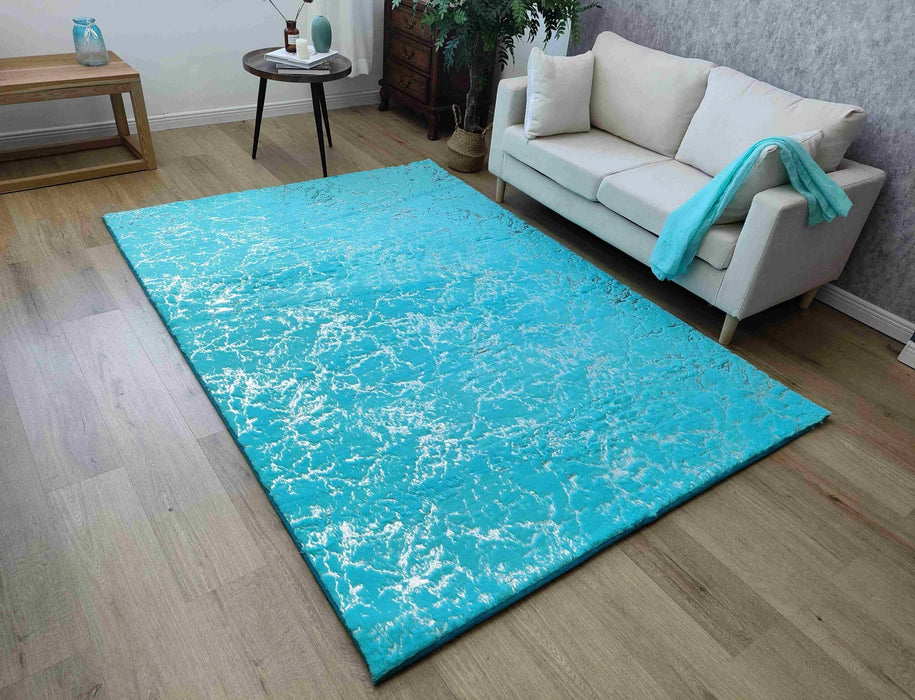 TIMMY-S SHAGGY Rug TD3396-B7-TEAL+SILVER