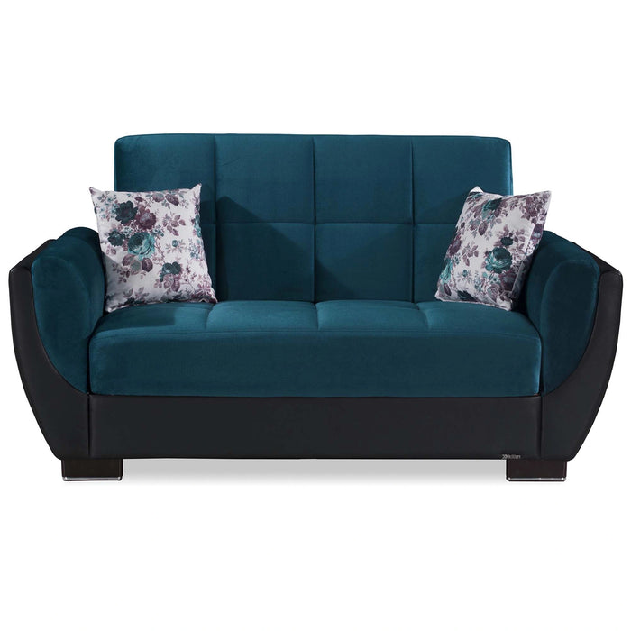 Ottomanson Armada Air Collection Upholstered Convertible Loveseat with Storage