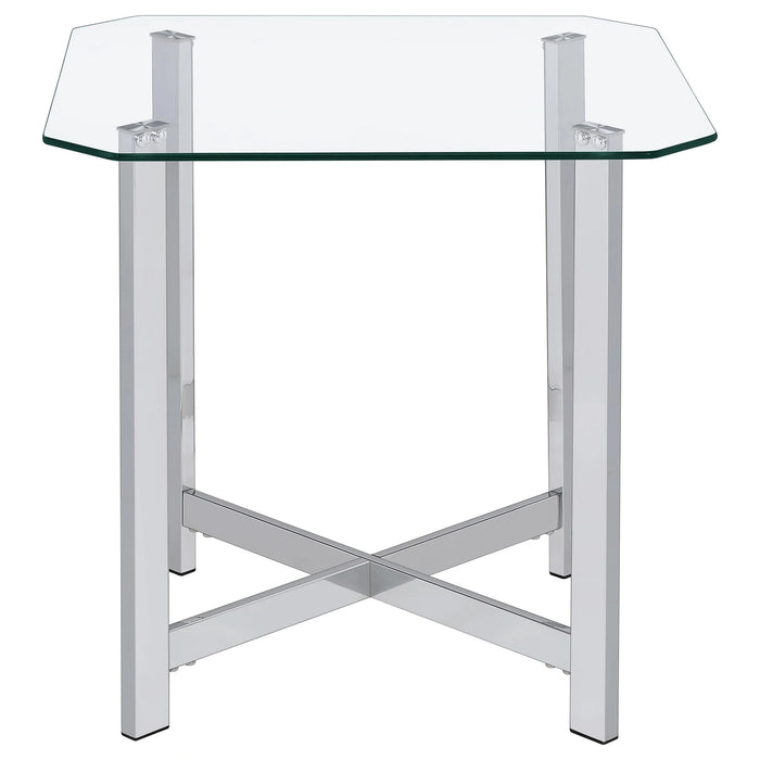 Cronin Glass Top End Table