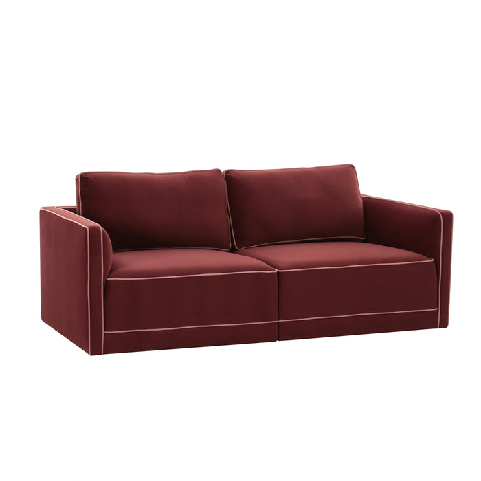 Willow 74" Performance Velvet Modular Loveseat
