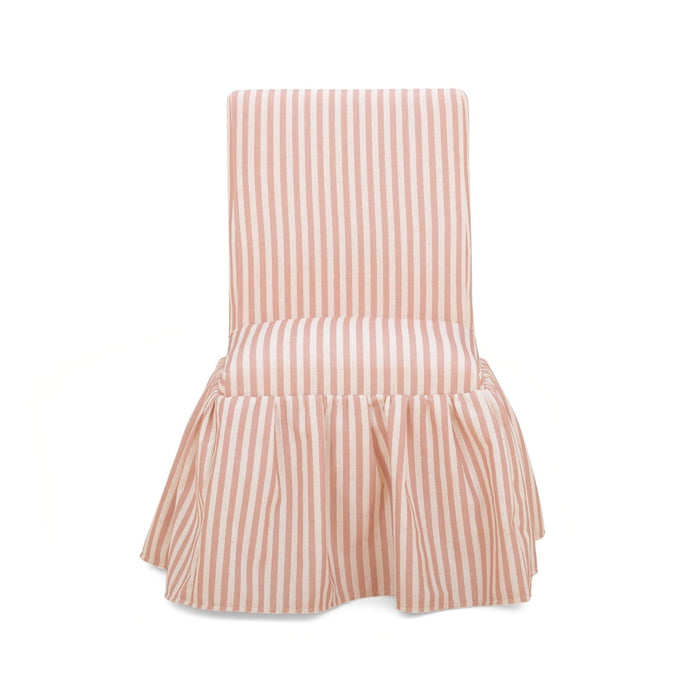 Gertrude Striped Performance Linen Skirted Dining Chair