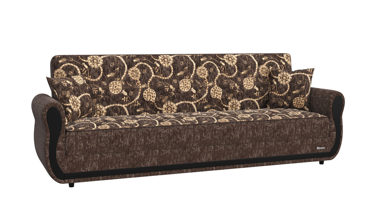 Ottomanson Havana Collection Upholstered Convertible Sofabed with Storage