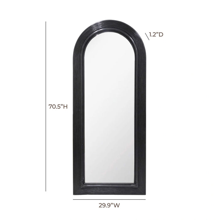 Tanya 70" Rattan Floor Mirror