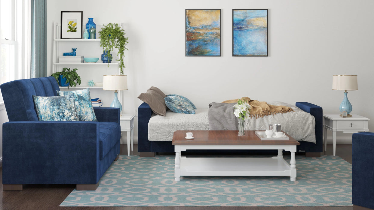Ottomanson Armada Collection Upholstered Convertible Sofabed with Storage