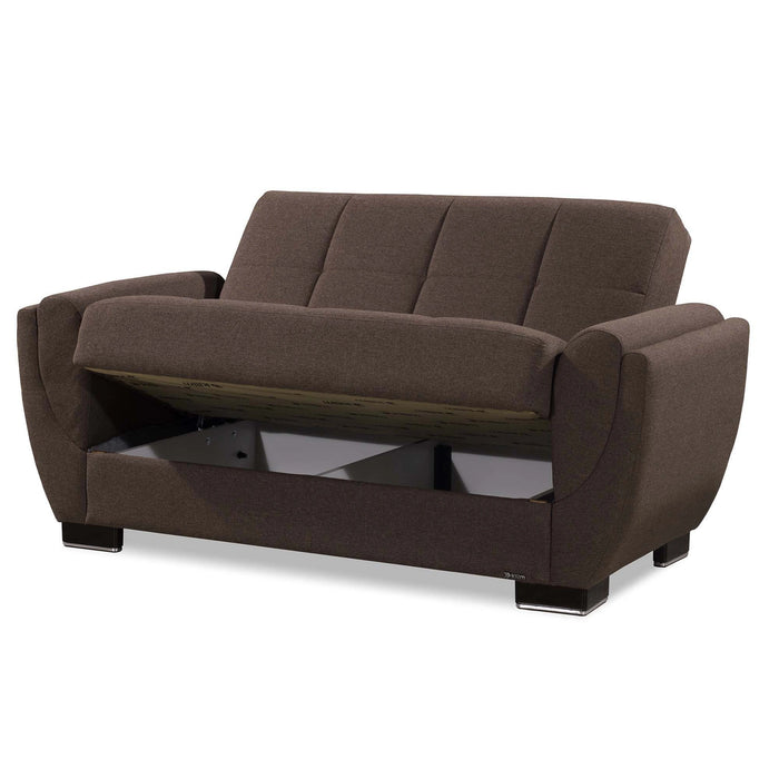 Ottomanson Armada Air Collection Upholstered Convertible Loveseat with Storage