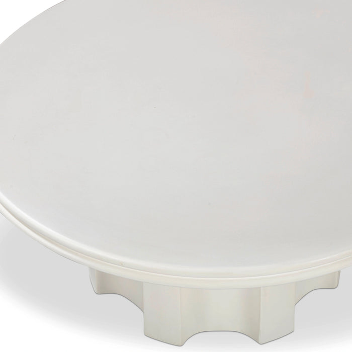 Cassandra 38" Ivory Indoor/Outdoor Concrete Round Coffee Table