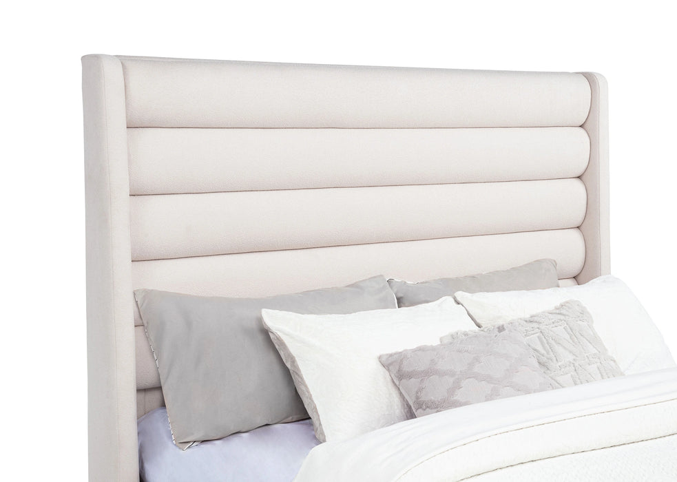 Leslie Upholstered Wingback Platform Bed