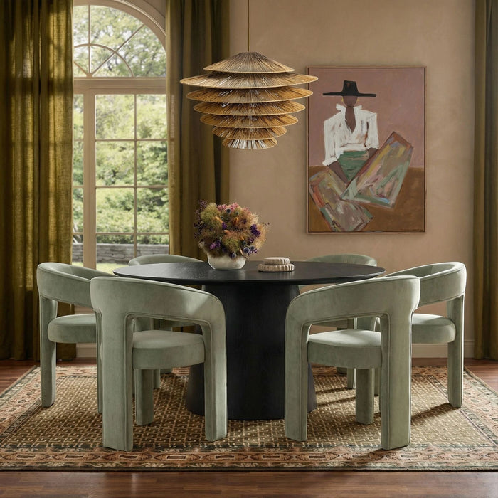 Sahara Round Oak Dining Table (41"-60")