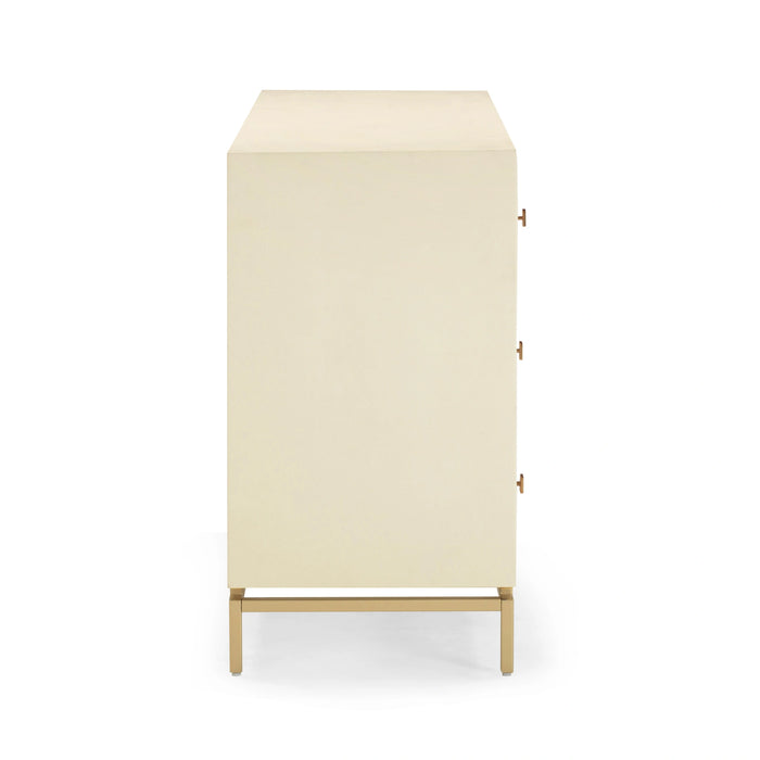 Pesce 57" Faux Shagreen 6-Drawer Dresser