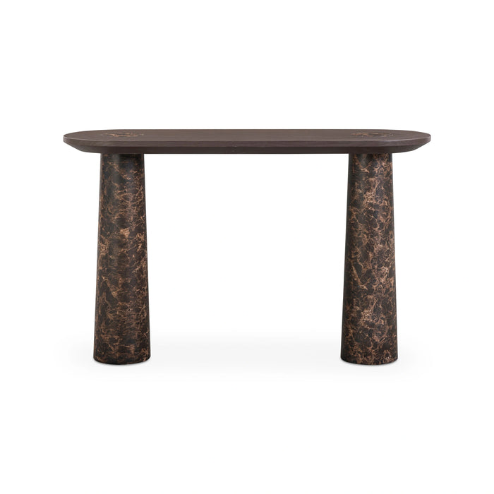 Braya 50" Faux Emperador Marble Console Table