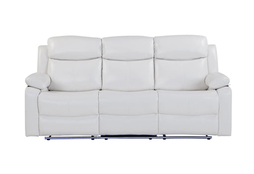 U6026 Blanche White Reclining Sofa with LED
