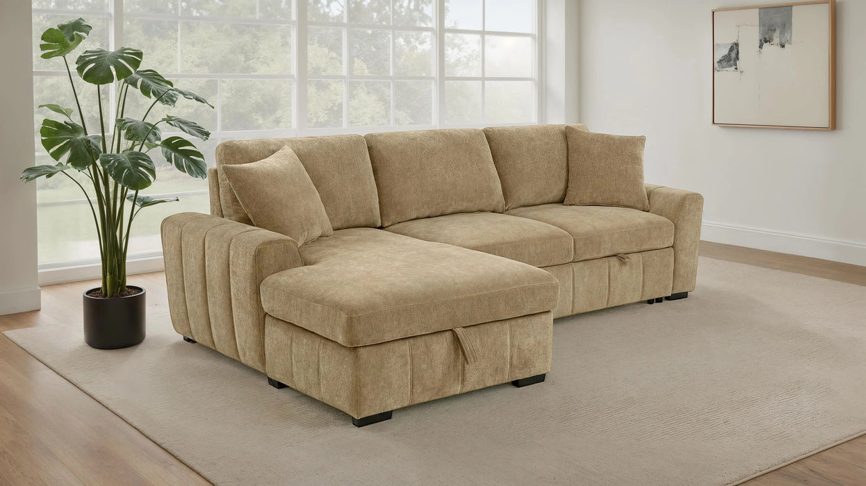 Pastrana Upholstered Sleeper Sectional Sofa