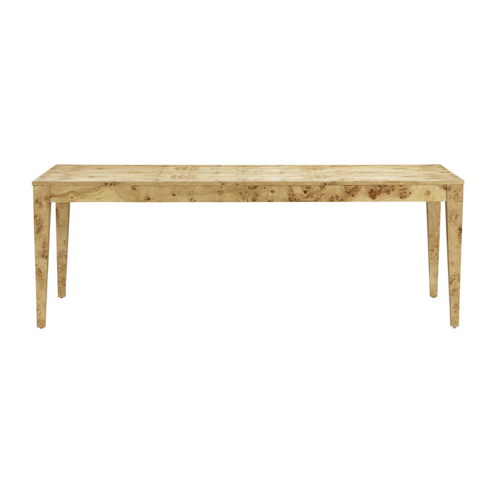 Brandyss 90" Natural Burl Rectangular Dining Table