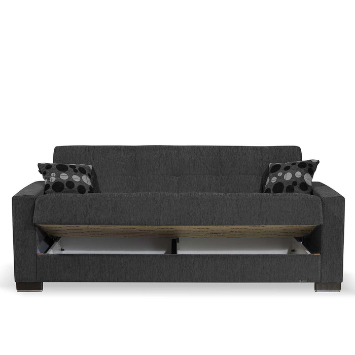 Ottomanson Armada Collection Upholstered Convertible Sofabed with Storage