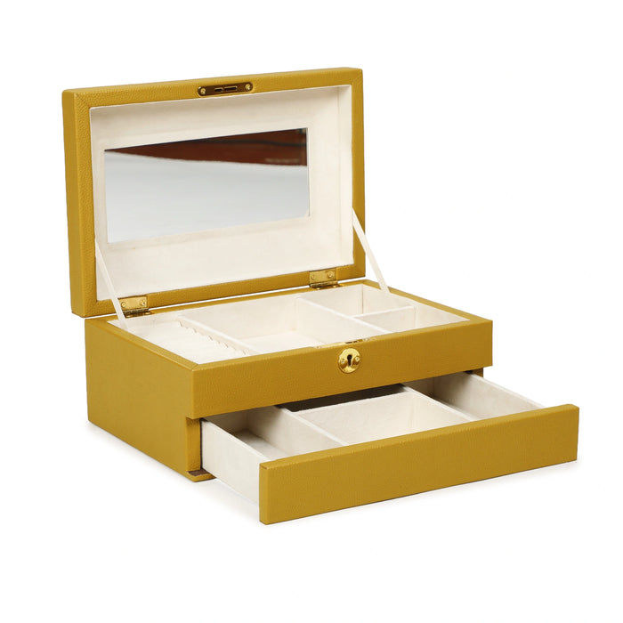 Knox Mustard Yellow Vegan Leather Contract-Grade Jewelry Box