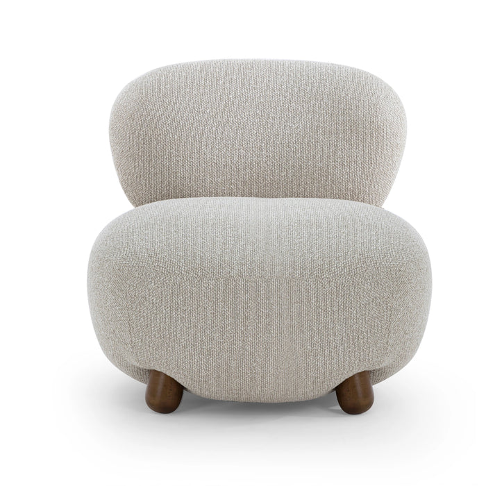 Pucker Warm Grey Performance Boucle Accent Chair