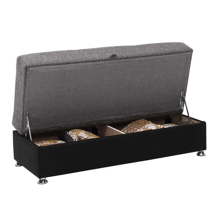 Ottomanson Harmony Collection Upholstered Convertible Ottoman with Storage