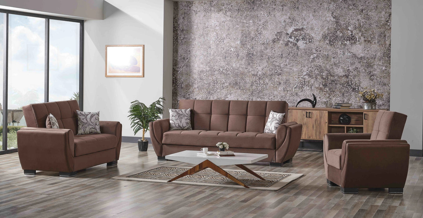 Ottomanson Armada Air Collection Upholstered Convertible Armchair with Storage