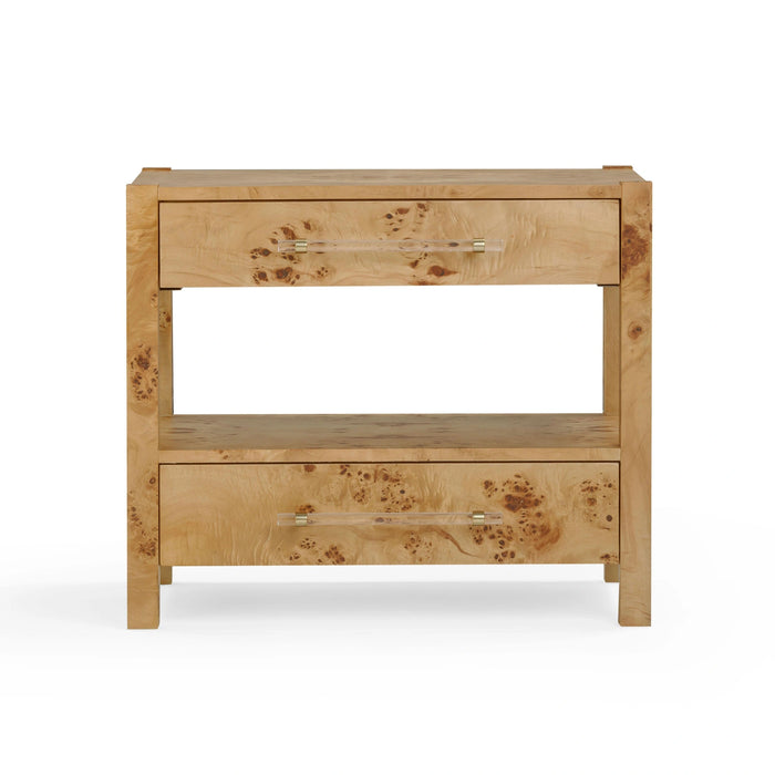 Brandyss 26" Burl 2-Drawer Nightstand