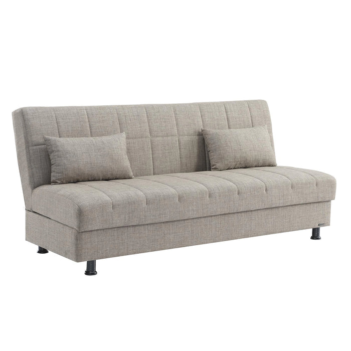 Ottomanson Sasta Collection Convertible Sofabed with Storage, Living Room Furniture, Bedroom Couch For Small Rooms, Studio Apartment Essentials, Black