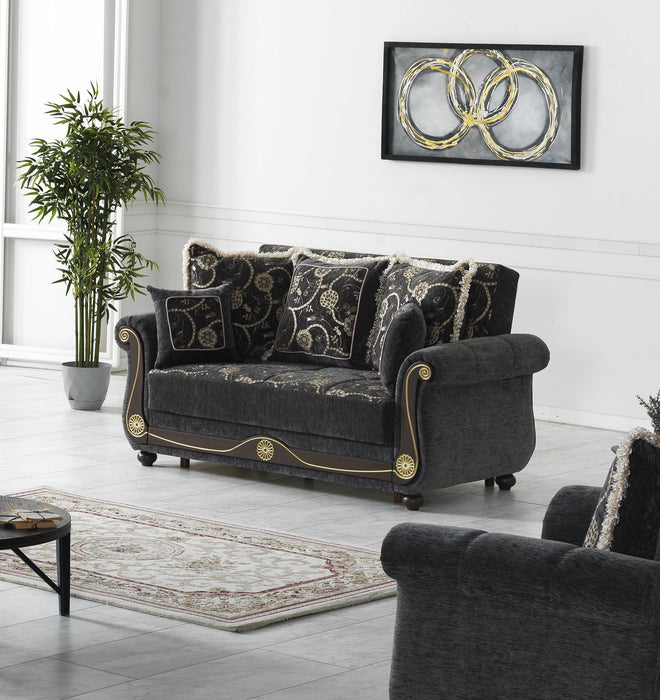 Ottomanson Americana Collection Upholstered Convertible Sofabed with Storage