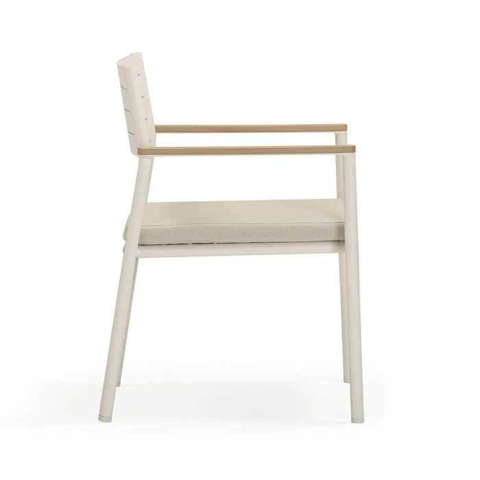 Sardinia Cream Performance Fabric Outdoor Dining Chair - Set of 2