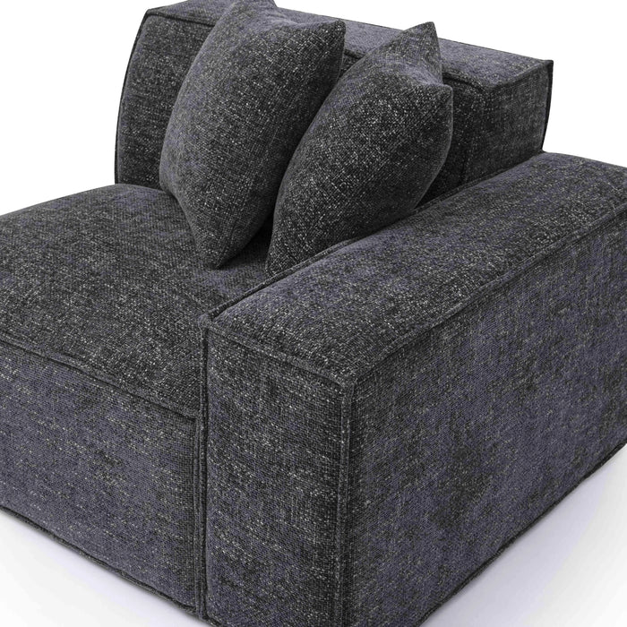 Mindy Performance Chenille Basketweave Modular Corner Chair