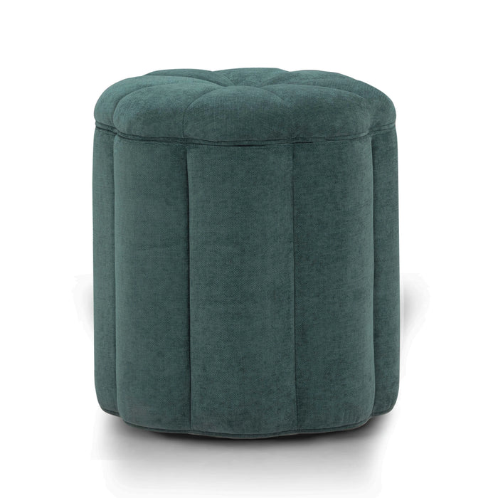 Fleur Textured Performance Velvet Storage Ottoman