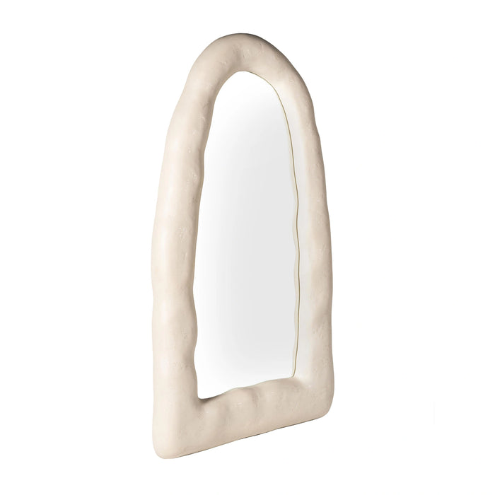 Kaia Cream Textured Floor Mirror