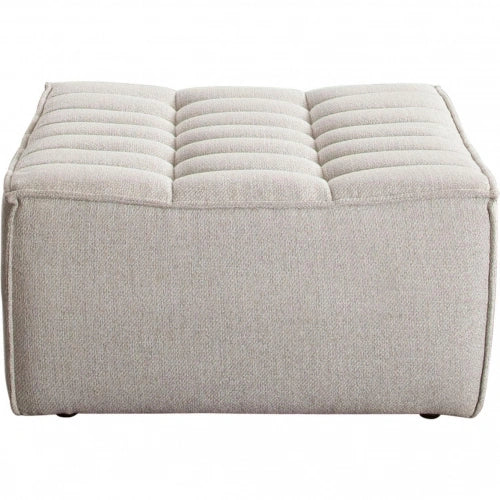 Marshall Scooped Seat Armless Chair in Sand Fabric