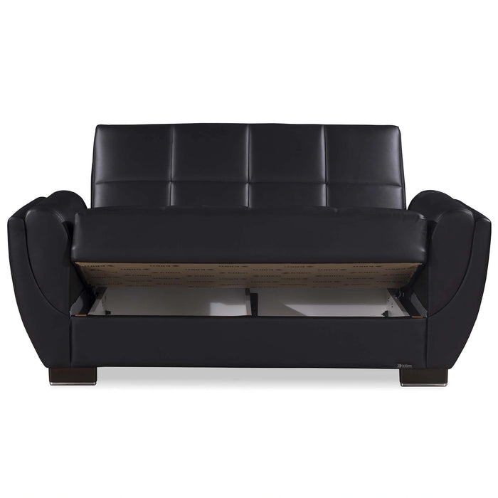 Ottomanson Armada Air Collection Upholstered Convertible Loveseat with Storage