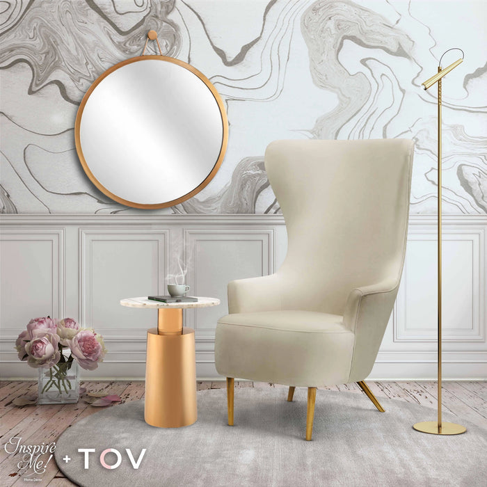 Julia Velvet Wingback Accent Chair
