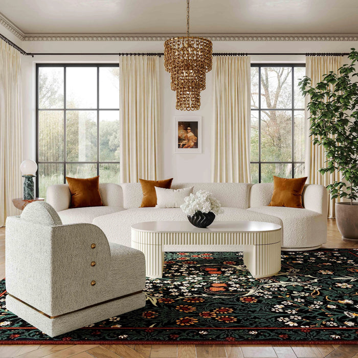Bella 48" Cream Oval Coffee Table