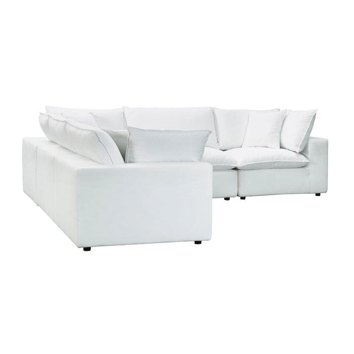 Cali 5-Piece Brown Leather Modular L-Sectional