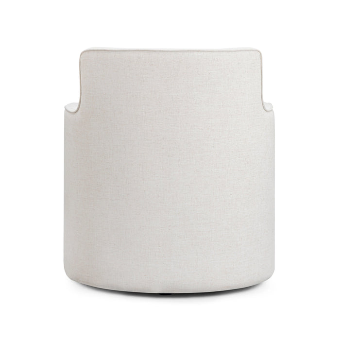 Passe Cream Upcycled Performance Linen Swivel Chair