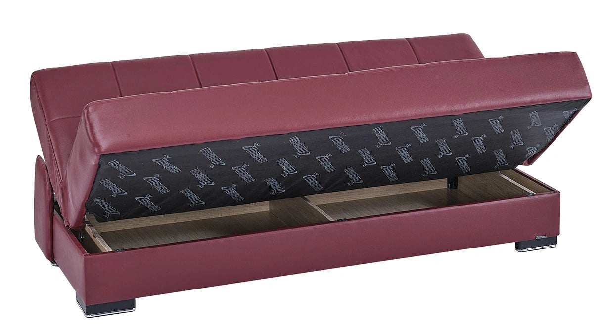Ottomanson Soho Collection Upholstered Convertible Sofabed with Storage