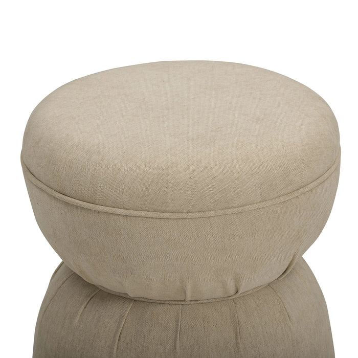 Tomlin Ruched Performance Fabric Game Ottoman