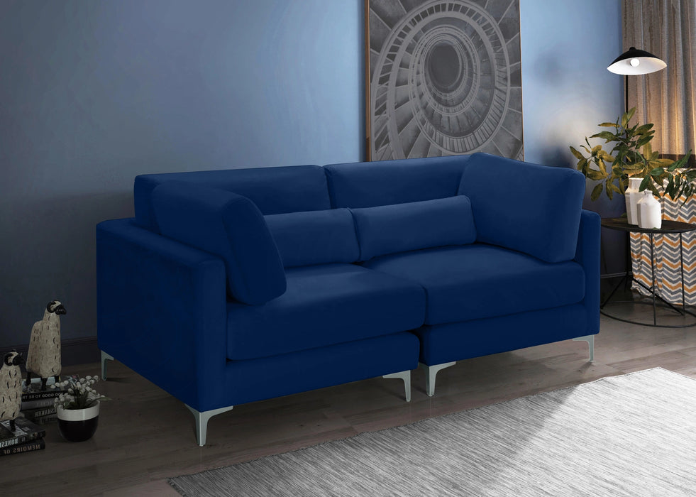 Julia Navy Velvet Modular Sofa