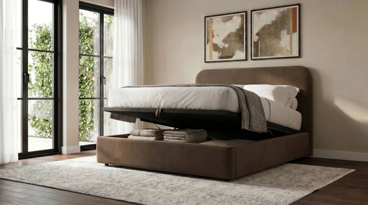 Anders Upholstered Storage Lift Platform Bed