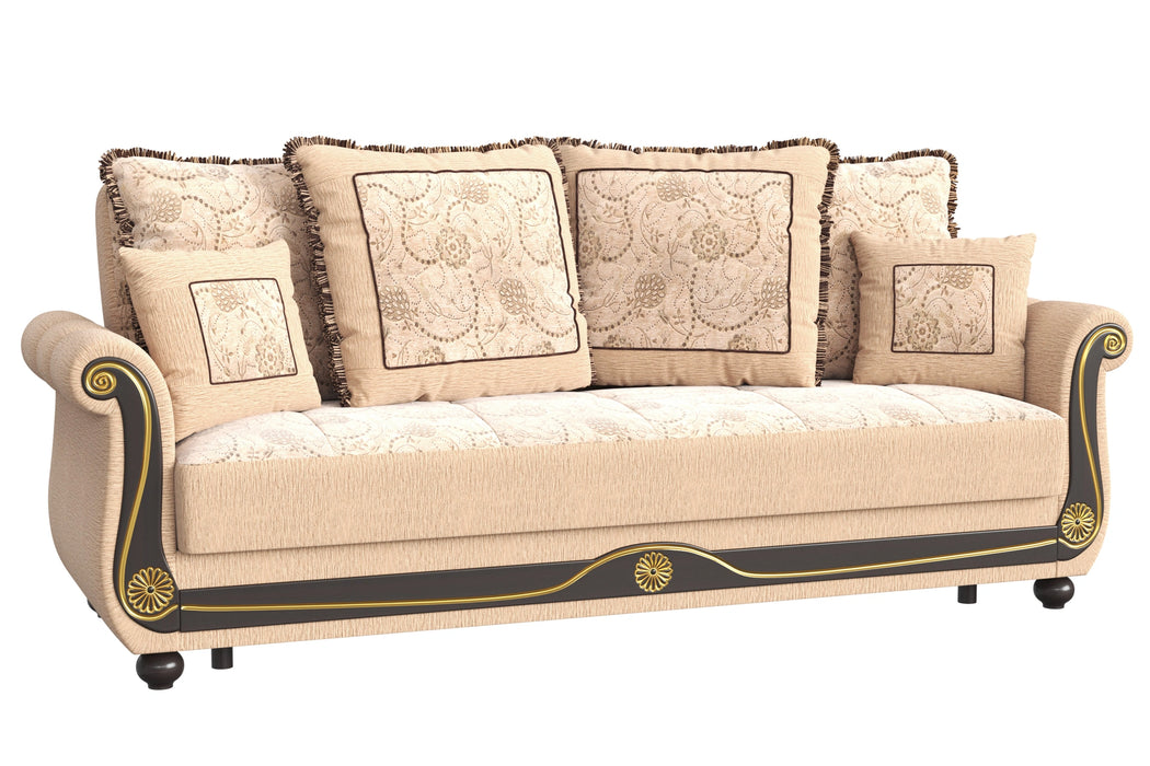 Ottomanson Americana Collection Upholstered Convertible Sofabed with Storage