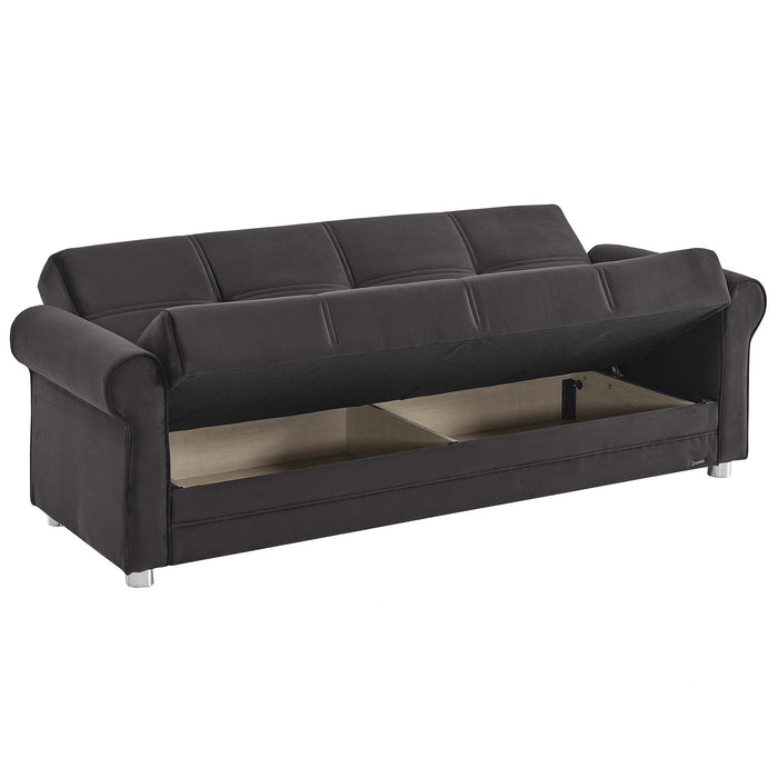 Ottomanson Sara Collection Upholstered Convertible Sofabed with Storage