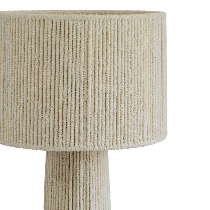 Tapered Natural Chenille Fiber Floor Lamp