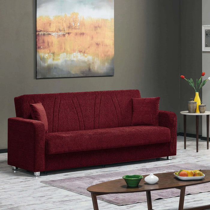 Ottomanson Elegance Collection Upholstered Convertible Sofabed with Storage