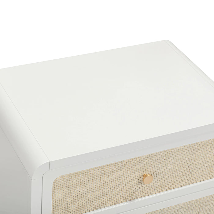 Patty 28" Rattan 2 Drawer Nightstand