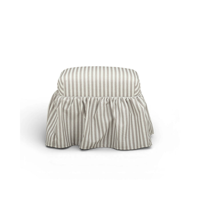 Gertrude Performance Linen Skirted Ottoman