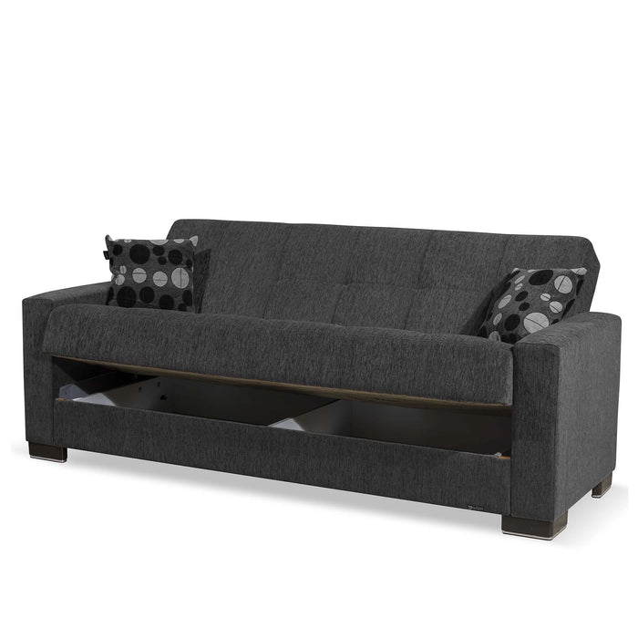 Ottomanson Armada Collection Upholstered Convertible Sofabed with Storage