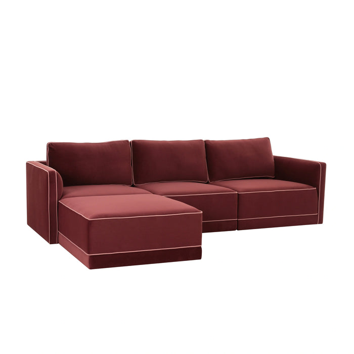 Willow 4-Piece Performance Velvet Modular Sectional