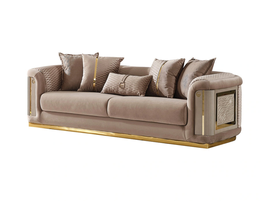 Elegance Stationary Sofa Beige