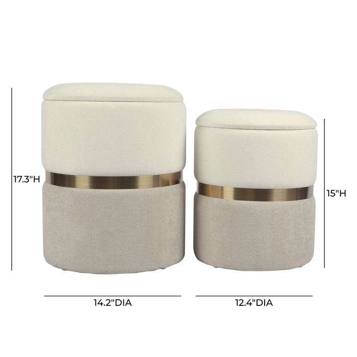 Gigi Storage Ottoman - Set of 2