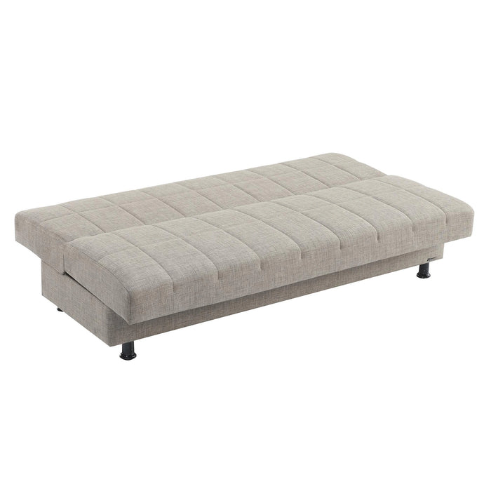 Ottomanson Sasta Collection Convertible Sofabed with Storage, Living Room Furniture, Bedroom Couch For Small Rooms, Studio Apartment Essentials, Black
